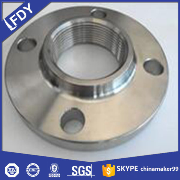 Hubbed threaded flange