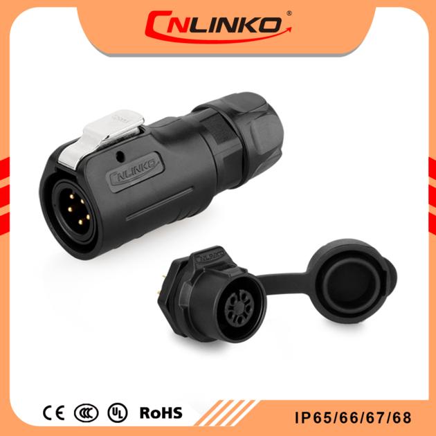 Cnlinko circular auto male female wiring electrical panel mounted power connector 