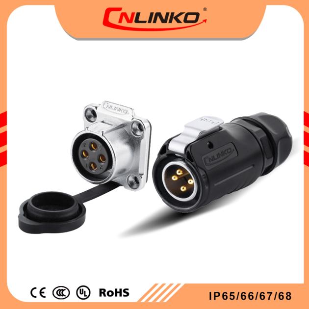 Electrical automotive dc round plug sockets Signal screw butt Circular blind mate connector