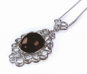 Pendant  (sterling silver with carnelian)