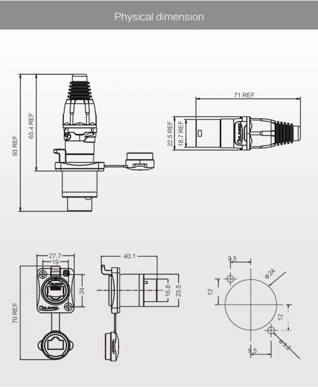 Rj45 Female Male Plug In Ethernet