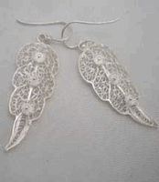 Silver filigree earrings