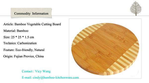 Eco-friendly Round Bamboo Cutting Board