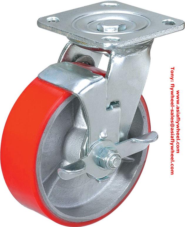 Heavy Duty Cast Iron Polyurethane Caster