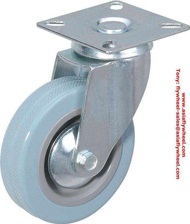 Grey rubber caster wheel Swivel caster wheel indoor caster wheel furniture caster 