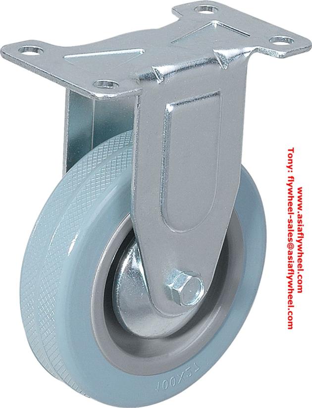 Grey Rubber Caster Wheel Swivel Caster