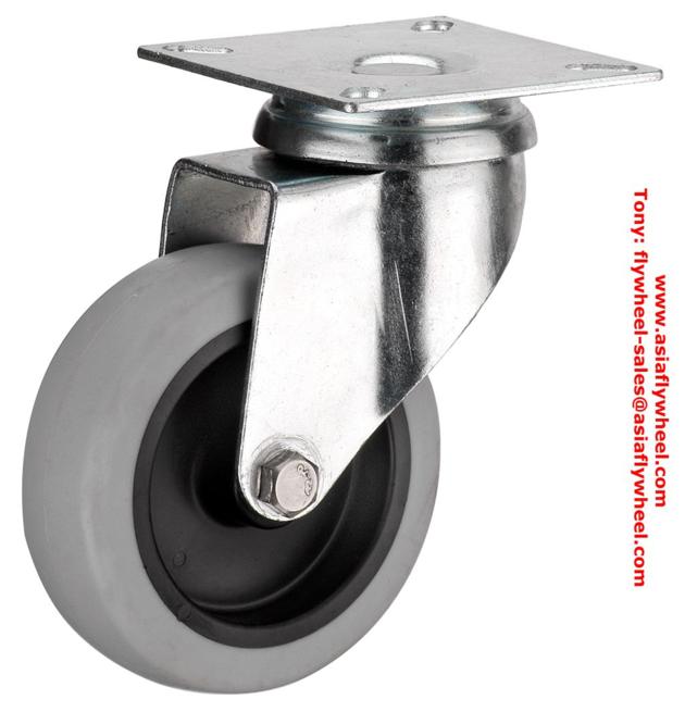 Thermoplastic rubber caster wheel Swivel caster wheel indoor TPR caster wheel furniture caster