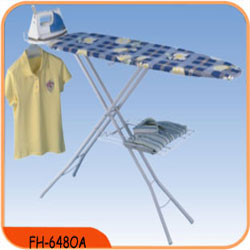 Mesh Ironing Board, H Leg With Storage Rack
