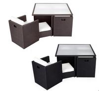 Outdoor Garden Rattan Furniture Deluxe Patio Cube Set Wicker Weave Conservatory