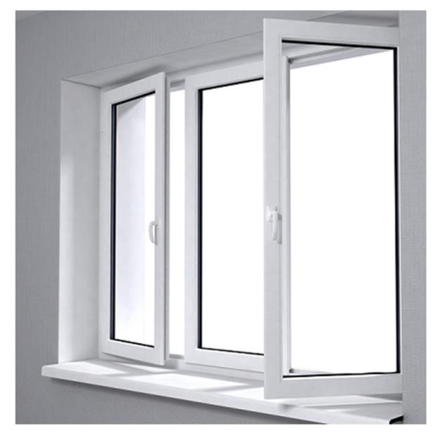 China Factory Double Casement Arch White Pvc Window