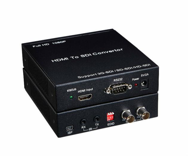 HDMI to SDI Converter support 2.1/5.1/7.1 audio sound channel,RS232 serial port control