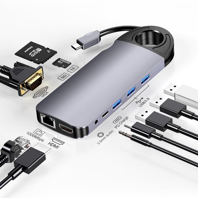 10 in 1 Premium USB Type C Hub