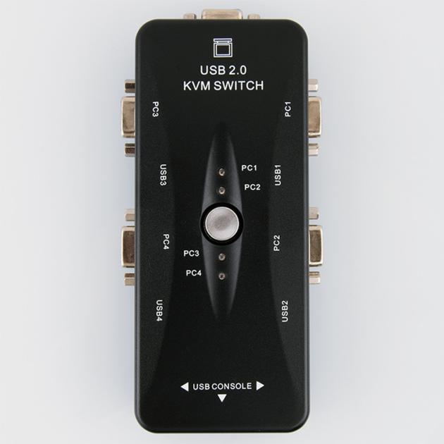 4 Port KVM VGA 4x1 Switcher 4 input 1 output 1080P