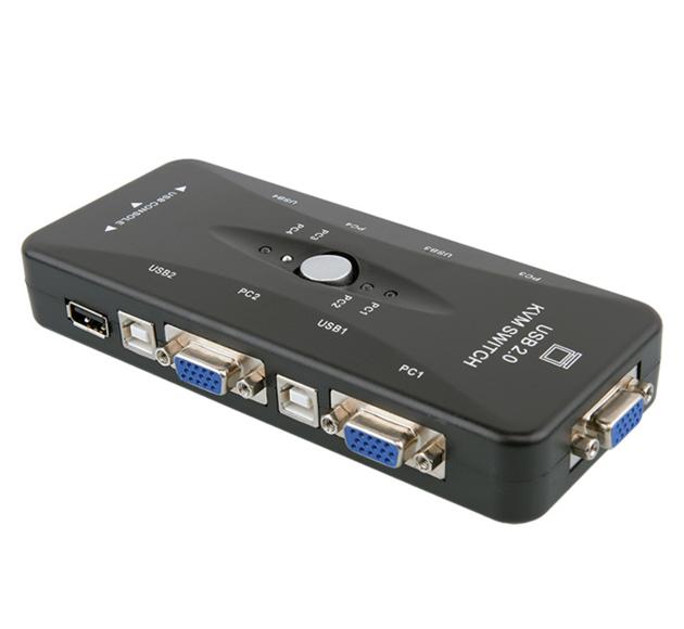 4 Port KVM VGA 4x1 Switcher
