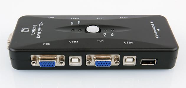 4 Port KVM VGA 4x1 Switcher