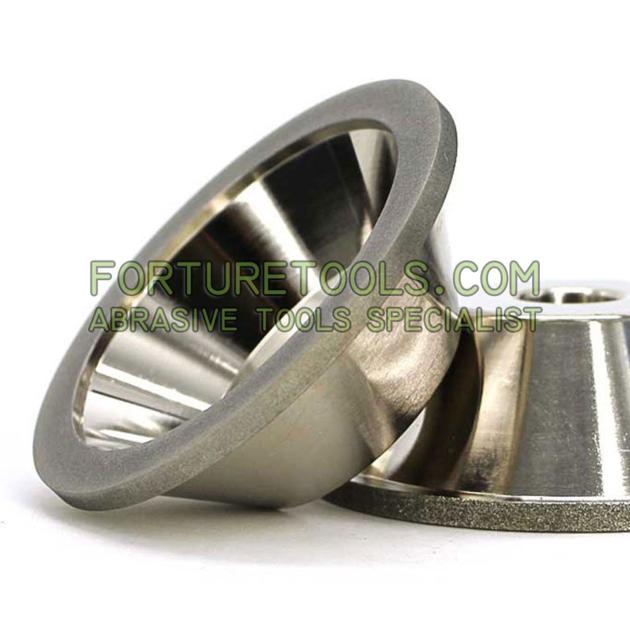 Forturetools Bowl shape electroplated diamond grinding wheel for carbide