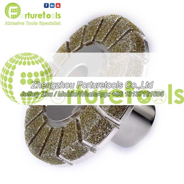 Electroplated diamond grinding wheel for brake pads