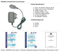 CE & RoHS Mini Travel Charger