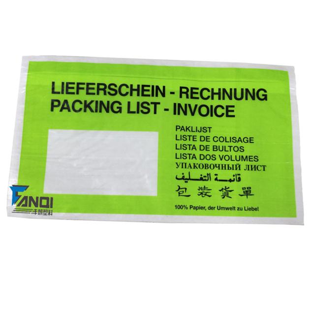 Packing List Envelopes