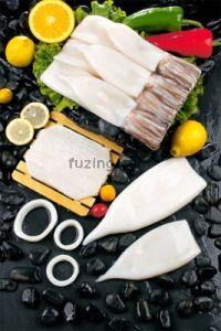 frozen squid tube squid ring fish blue whiting fillet