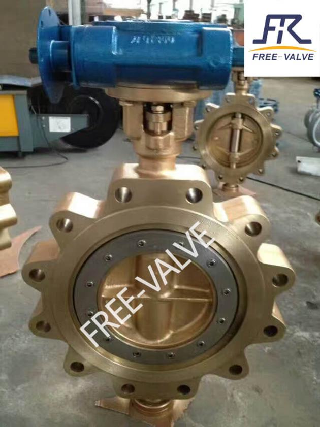 Lever Lug/Wafer API Brass/Bronze Butterfly Valve