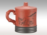Purple clay mug