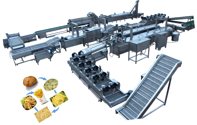 french fries production line 