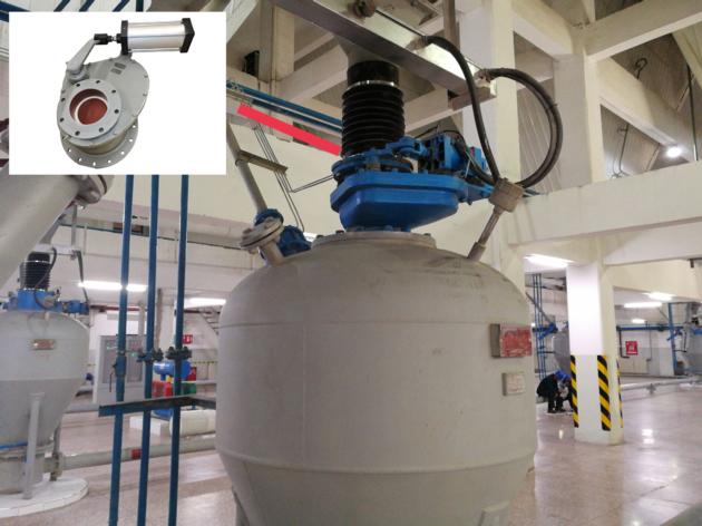 Ceramic Rotary Disc GatPneumatic Ceramic Rotary