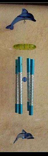 Gorgeous double-Dolphin Windchime  hm2965