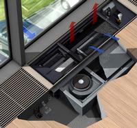 Decentralised facade ventilation system  ,fan assisted convector radiator,ventilated trench heating
