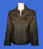 a black pvc  jacket