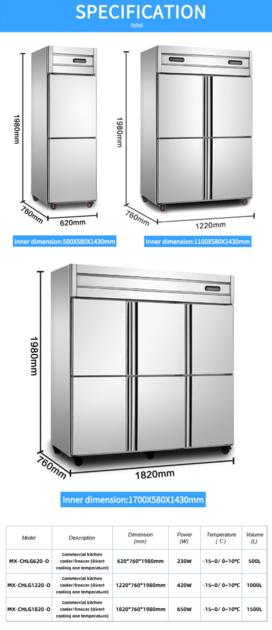 Refrigeration Equipment Kitchen Stainless Steel Cooler