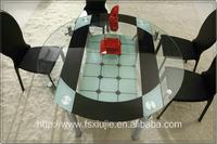 L801 Extendable Round Glass Dining Table
