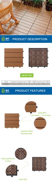 WPC decking tile