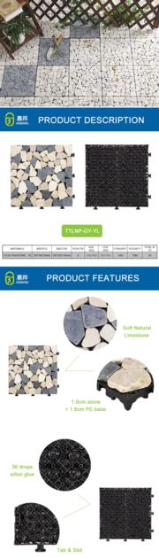 Travertine stone decking tile
