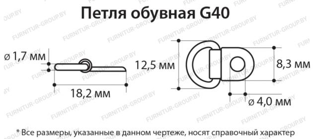 Shoe Metal Accessories Loops Loop G40