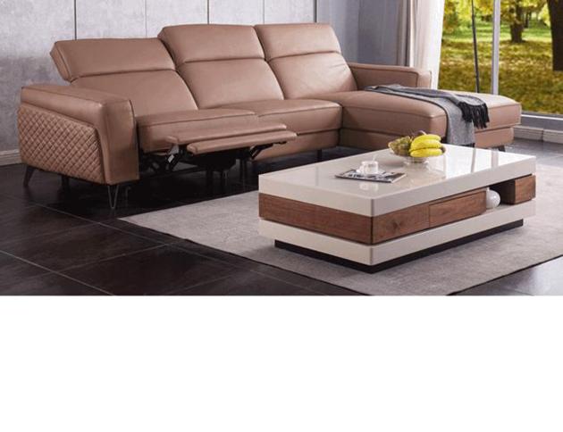 Italian Leather Sofa Space Capsule Electric Function Living Room Modern Minimalist Corner 