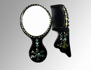 Wooden Lacquer Mirror&Comb
