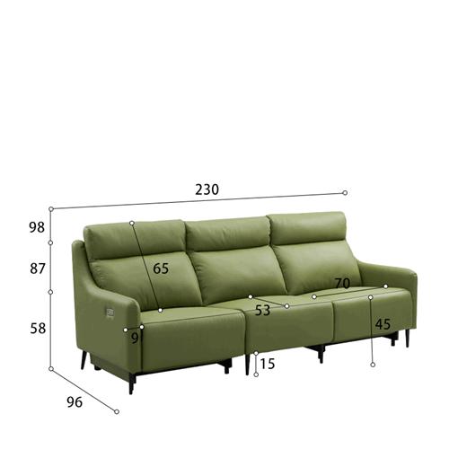 Italian Minimalist Leather Smart Sofa Living