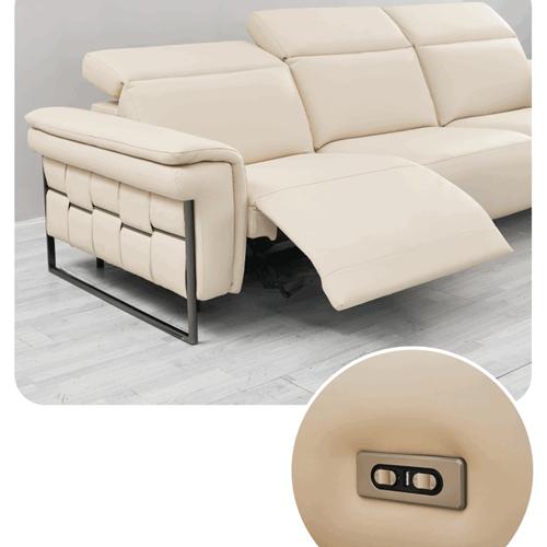 Italian Minimalist First Layer Cowhide Contact Surface Leather Sofa Unique Design Living Room Straig