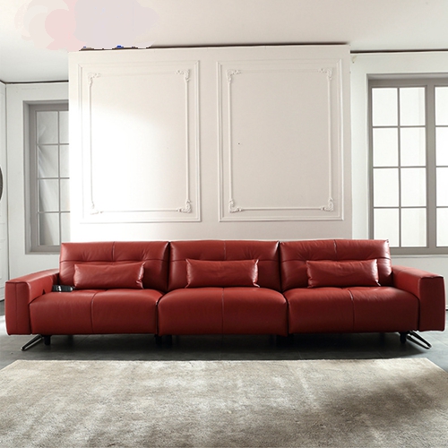 Light Luxury Leather Soft Sofa Space