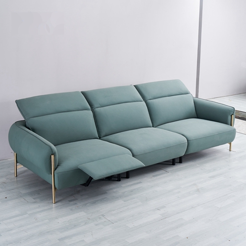 Modern Minimalist Leather Lift-Type Multifunctional Sofa Three Living Room Furniture Day-Bed Sofa
