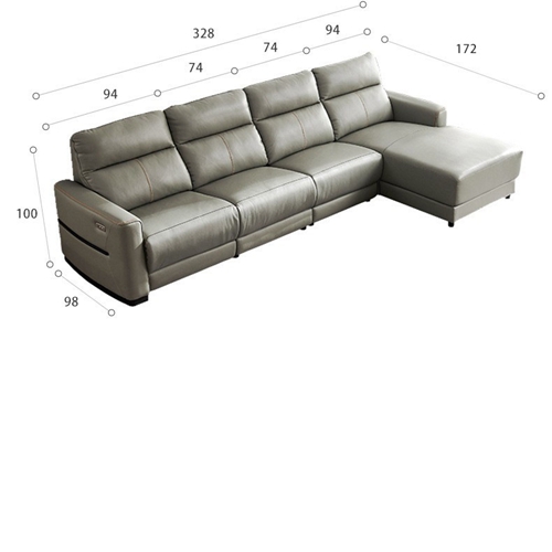 2022 Head Laminated Textured Cowhide Sofa