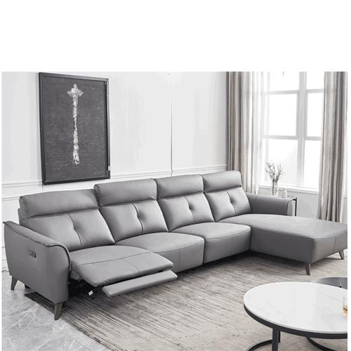New Italian Minimalist Leather Leather Art Functional Sofa Living Room Simple Fashion L-Shaped 