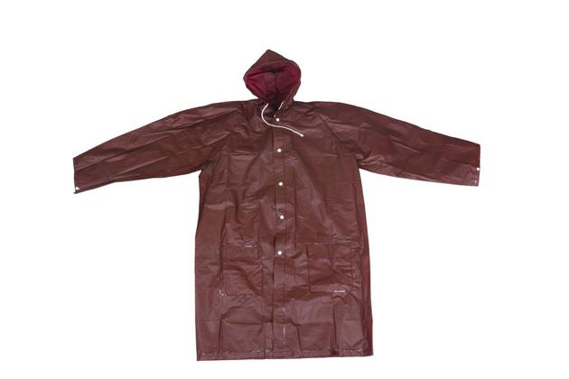 BROWN EVA PEVA LONG RAINS JACKET