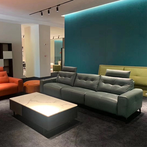 Light Luxury Leather Soft Sofa Space