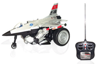 0 Toy RC Transformable Stunt F-16 Plane Car