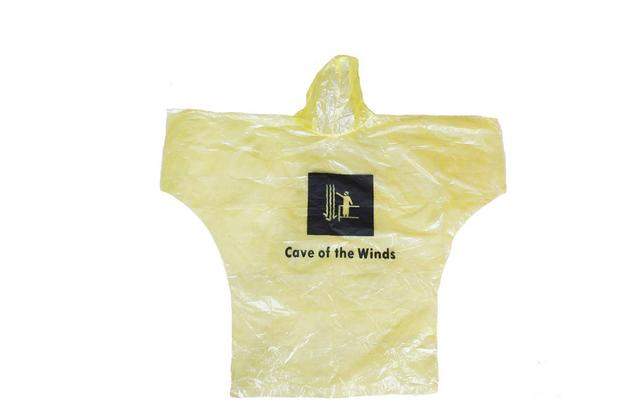 YELLOW PE DISPOSABLE RAIN LIGHTWEIGHT WATERPROOF JACKET