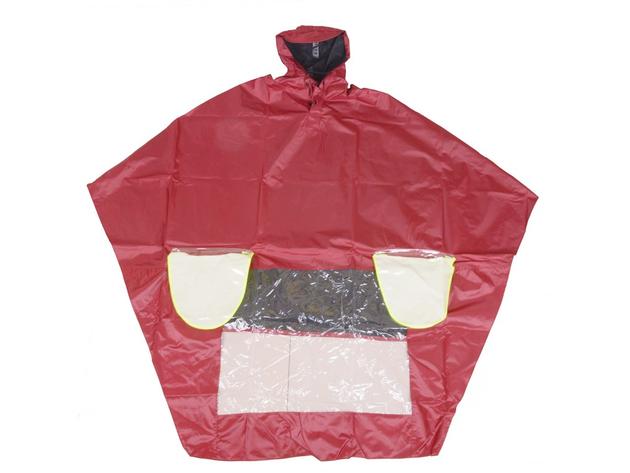 RED POLYESTER MOTORCYCLE RAIN GEAR