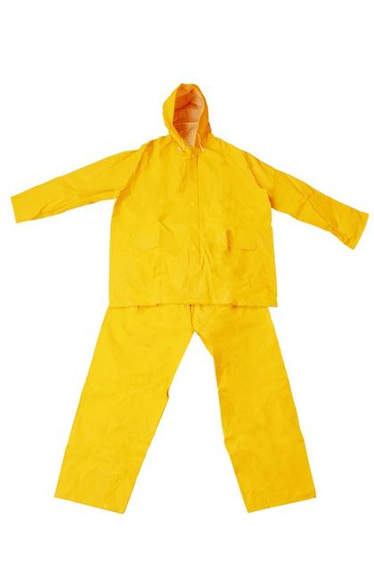 YELLOW PVC POLYESTER PVC RAIN SUIT